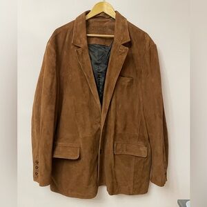 RARE Orvis Brown Suede Leather Field Jacket Mens 50 Sport Coat Throat Latch​